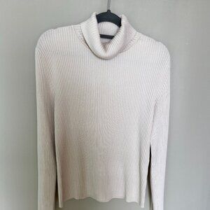 Chicos Cream Turtleneck Sweater